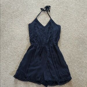 Navy blue romper size XS Hollister